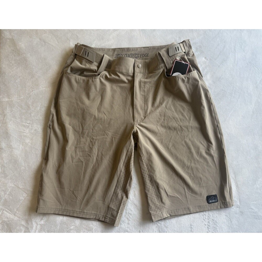 NWT ZOIC Edge Mountain Bike Shorts Men’s 2XL Tan MTB Cycling Cargo Shorts New
